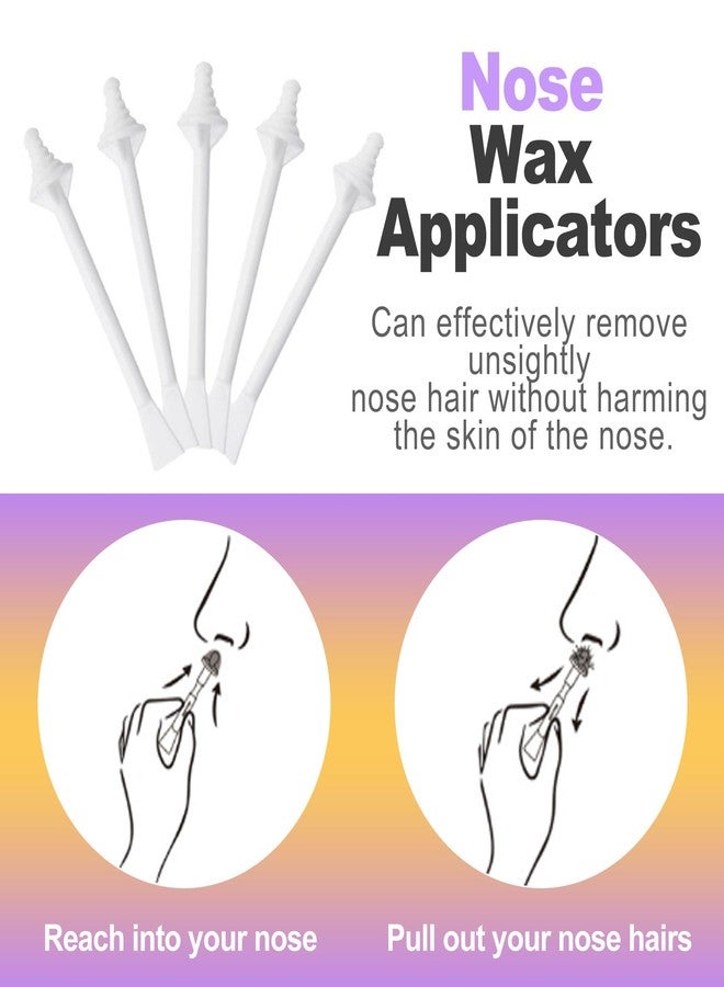 ZeriLion 60 Pcs Nose Waxing Sticks Disposable Nose Hair Removal Applicator Waxing Tools for Nostril Ear Face Eyebrow Hair Cleaner for Men Women - Image 3